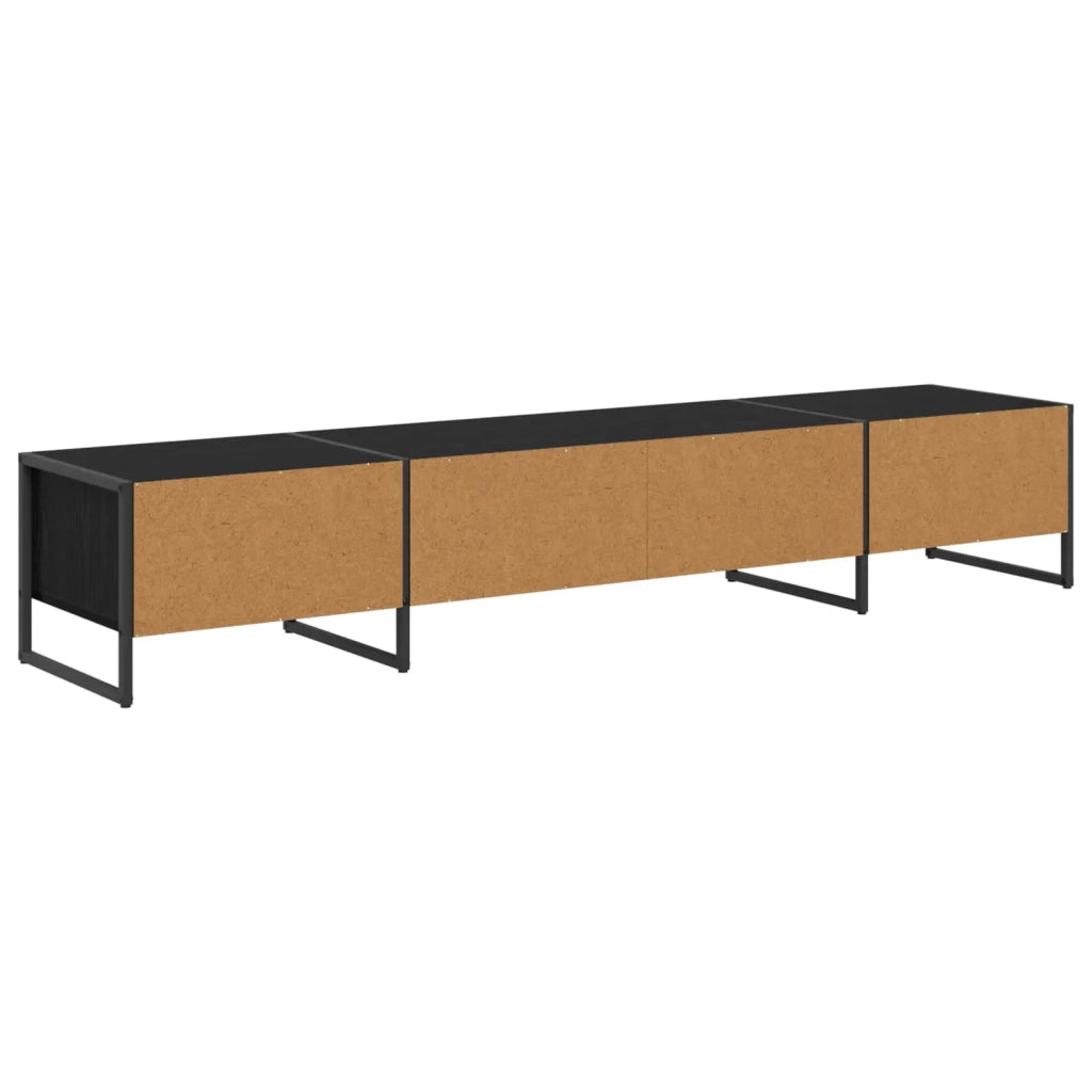 Mobile TV Rovere Nero 170,5 x 36 x 30,5 cm Legno multistrato