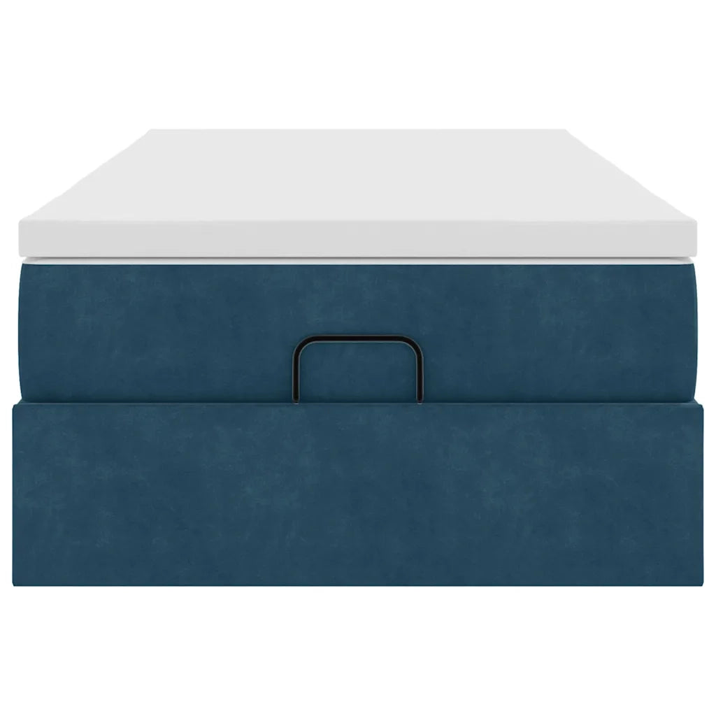 vidaXL Struttura Letto Pouf con Materasso 80x200 cm Velluto