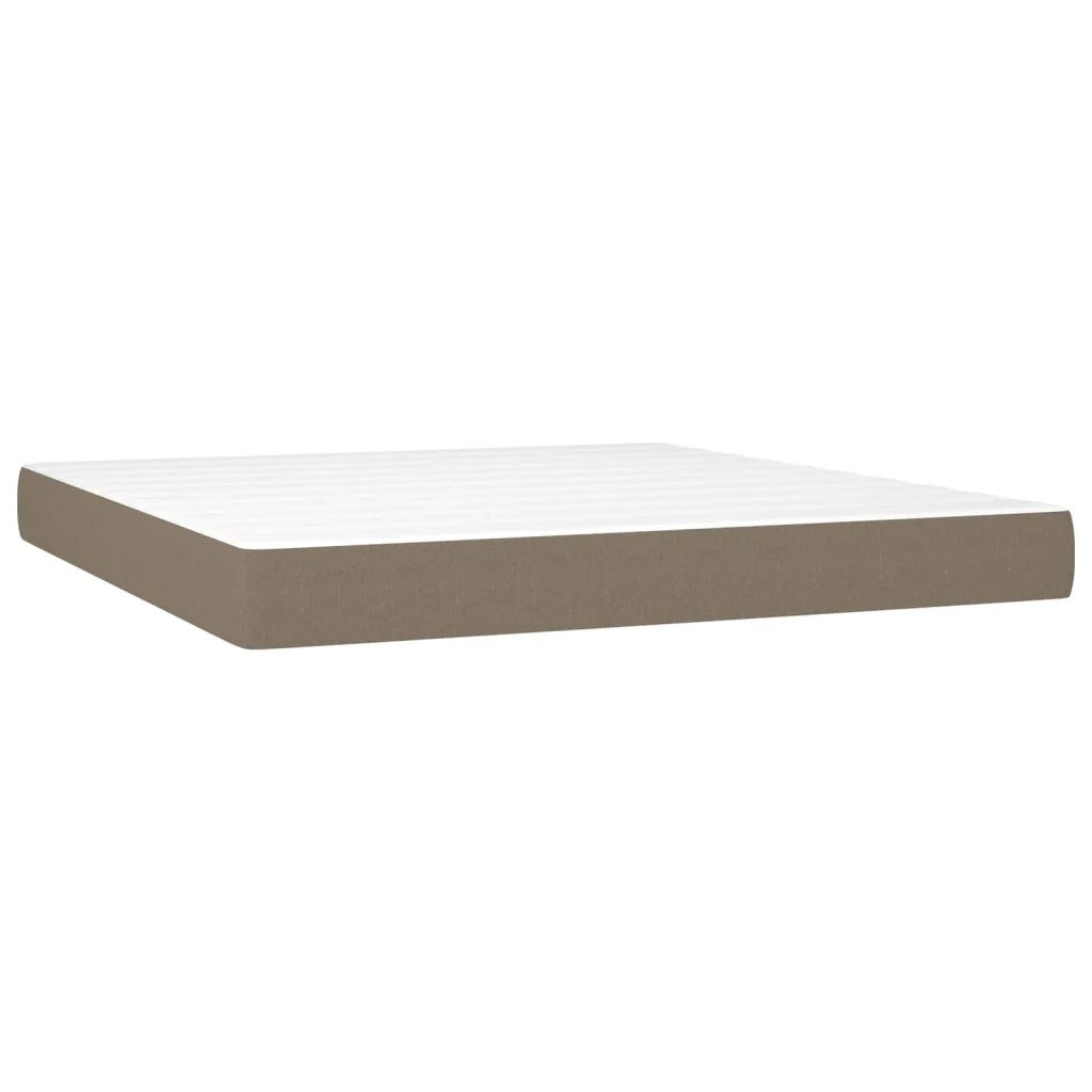 Giroletto a Molle con Materasso Tortora 180x200 cm in Tessuto 3126505