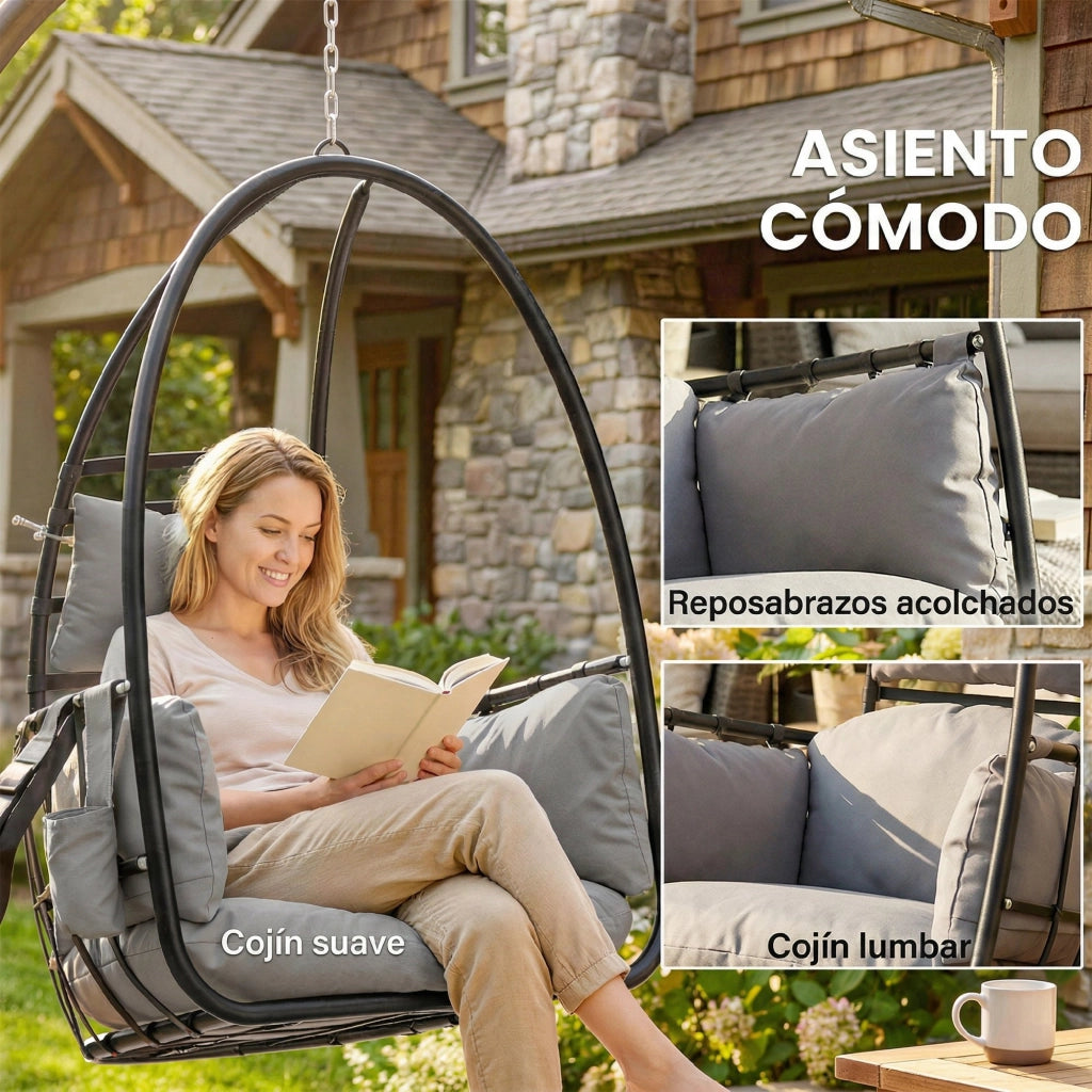Sedia da pranzo con braccioli imbottita in tessuto grigio scuro ¨C Zephmum ¨C 120 kg