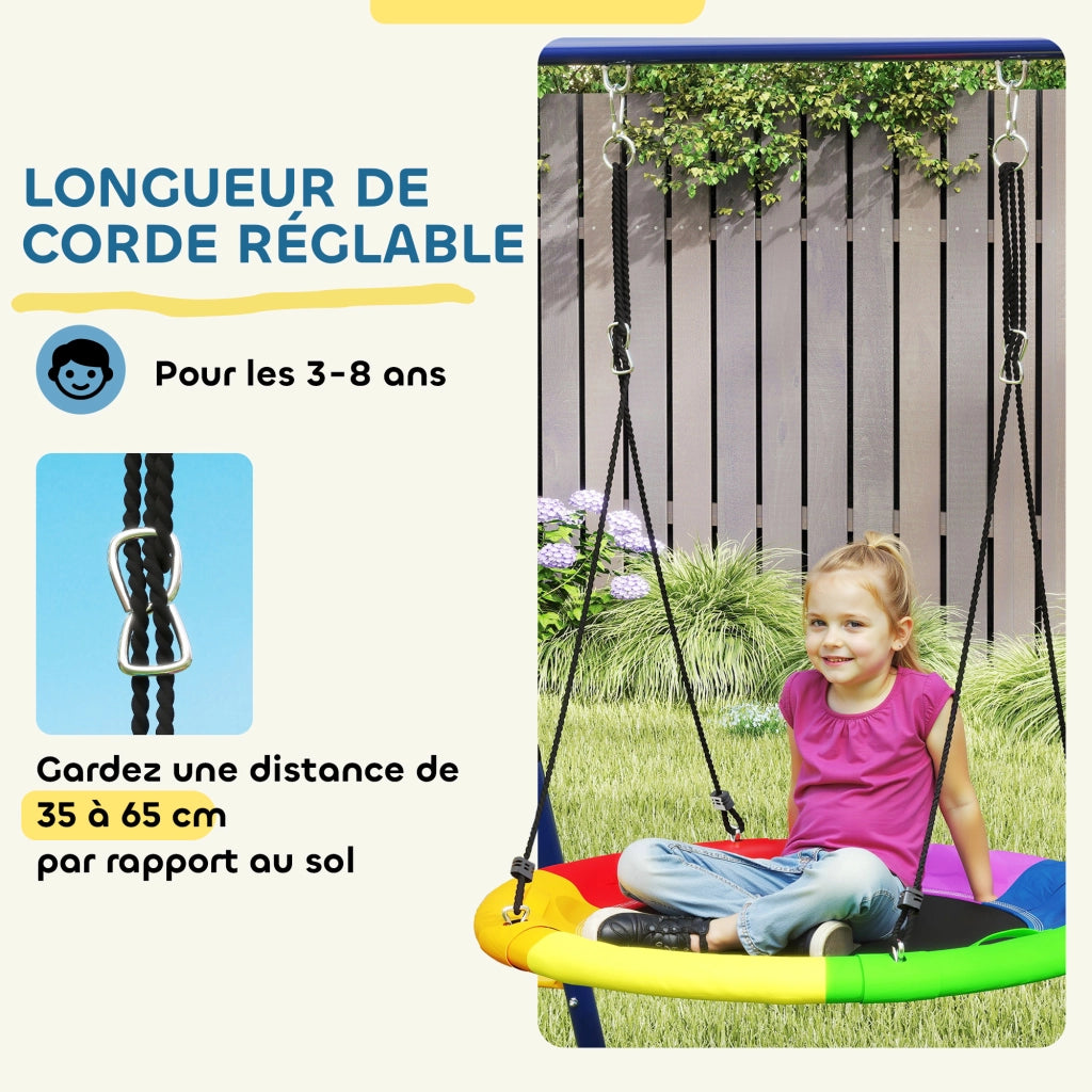 Set Gioco Giardino Portico Altalena 6 in 1 ¨C Zephmum ¨C Multicolore