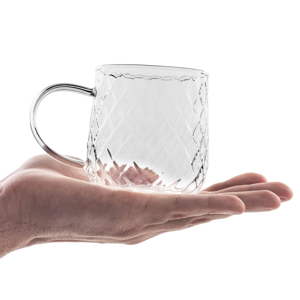 Set di 2 bicchieri da tè KADAX con manico per caffè, 350 ml.