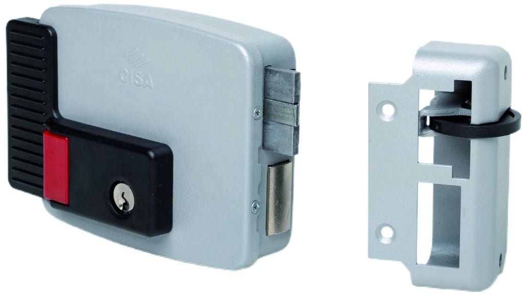 Cisa ELETTROSERRATURA LEGNO APPL. PULS+CIL/INT 2M+S Art. 11670601N7 entrata regolabile mm.50-70 DX