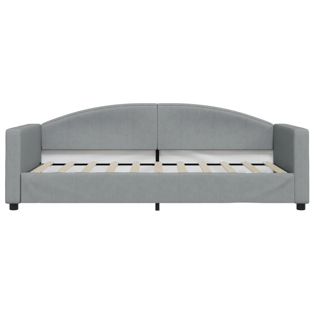 Letto da Giorno Grigio Chiaro 90x190 cm in Tessuto 354121