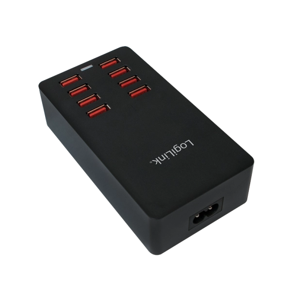 Caricatore da Tavolo a 8 porte USB 44W Nero