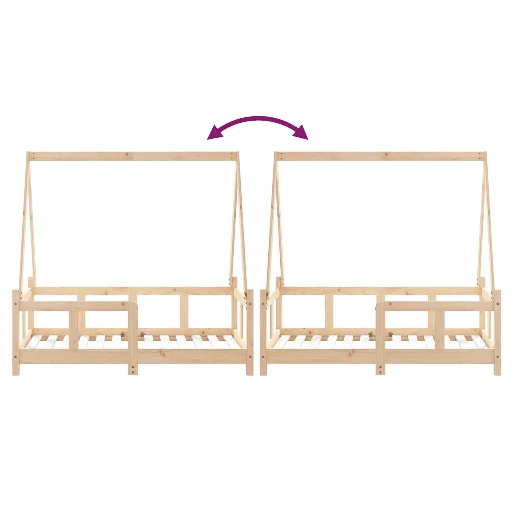 Giroletto per Bambini 70x140 cm in Legno Massello di Pino 834456