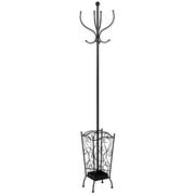 Appendiabiti in metallo con 4 ganci 35x35x181h cm.