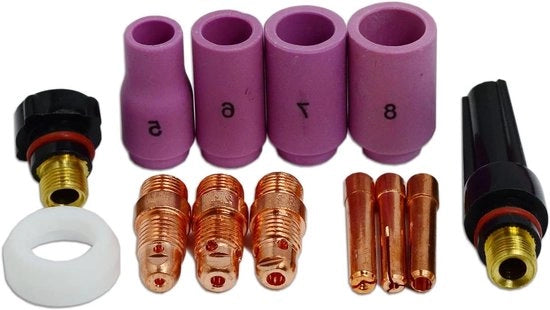 Kit di protezione per cesoie WIG laser - 13 pezzi assortito - Adatto per diversi modelli - Accessori per serie DB SR WP - Kit prático con diversi formati