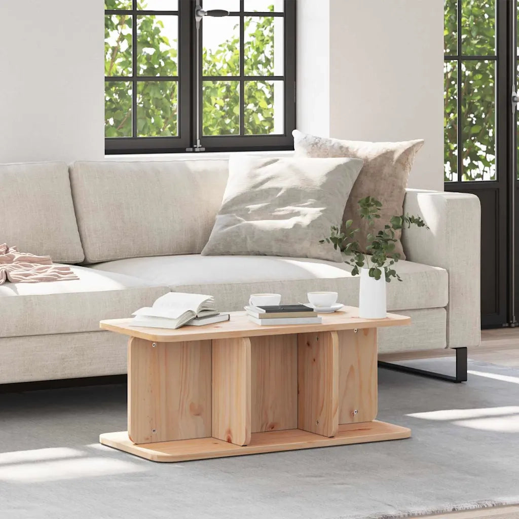 vidaXL Tavolino da salotto Naturale 80 x 39.5 x 33.5 cm