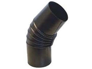 1pz gomito 45 porcellanato stufe legna nero opaco "ala smalto classic"  mm100 cod:ferx.fer362719