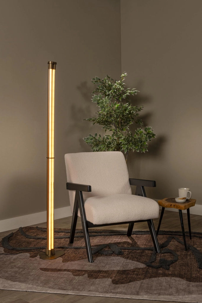 Lampada da terra LED 2x17W JANDERIN champagne Lucide