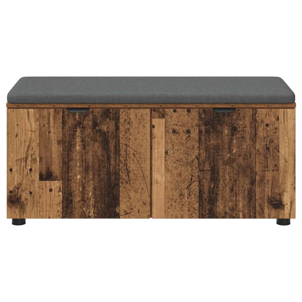 Panca per ingresso con cuscino-Sgabello-Panca da Corridoio Legno vecchio 100 x 38 x 46 cm 170822