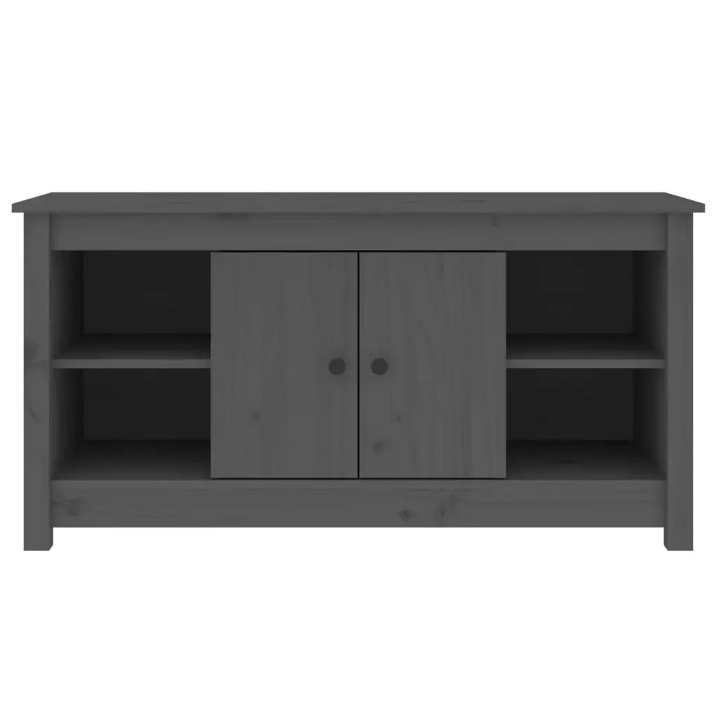 Mobile Porta TV Grigio 103x36,5x52 cm in Legno Massello di Pino cod mxl 25709