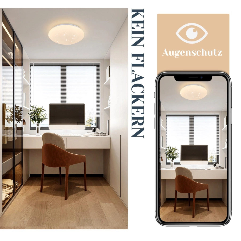 ZMH Lampada da soffitto LED da soffitto con cielo stellato da 12 W per camera da letto - Design moderno ed elegante
