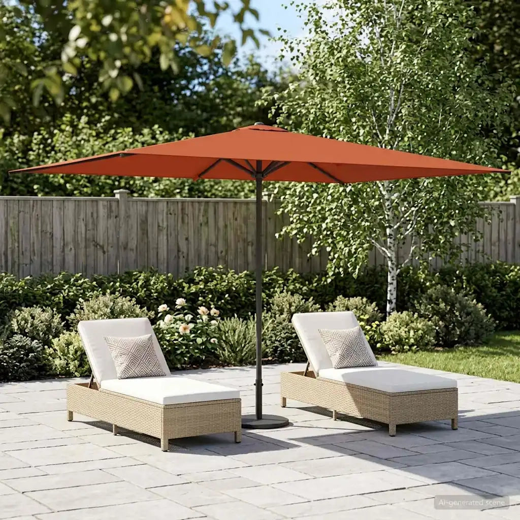 Ombrellone da giardino-Parasole da Giardino con Base 200 x 300 cm Poliestere 617214