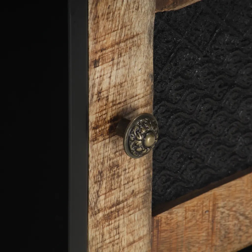 Tavolino da Salotto-Tavolino da soggiorno-Tavolo 90x50x35 cm in Legno di Mango Grezzo
