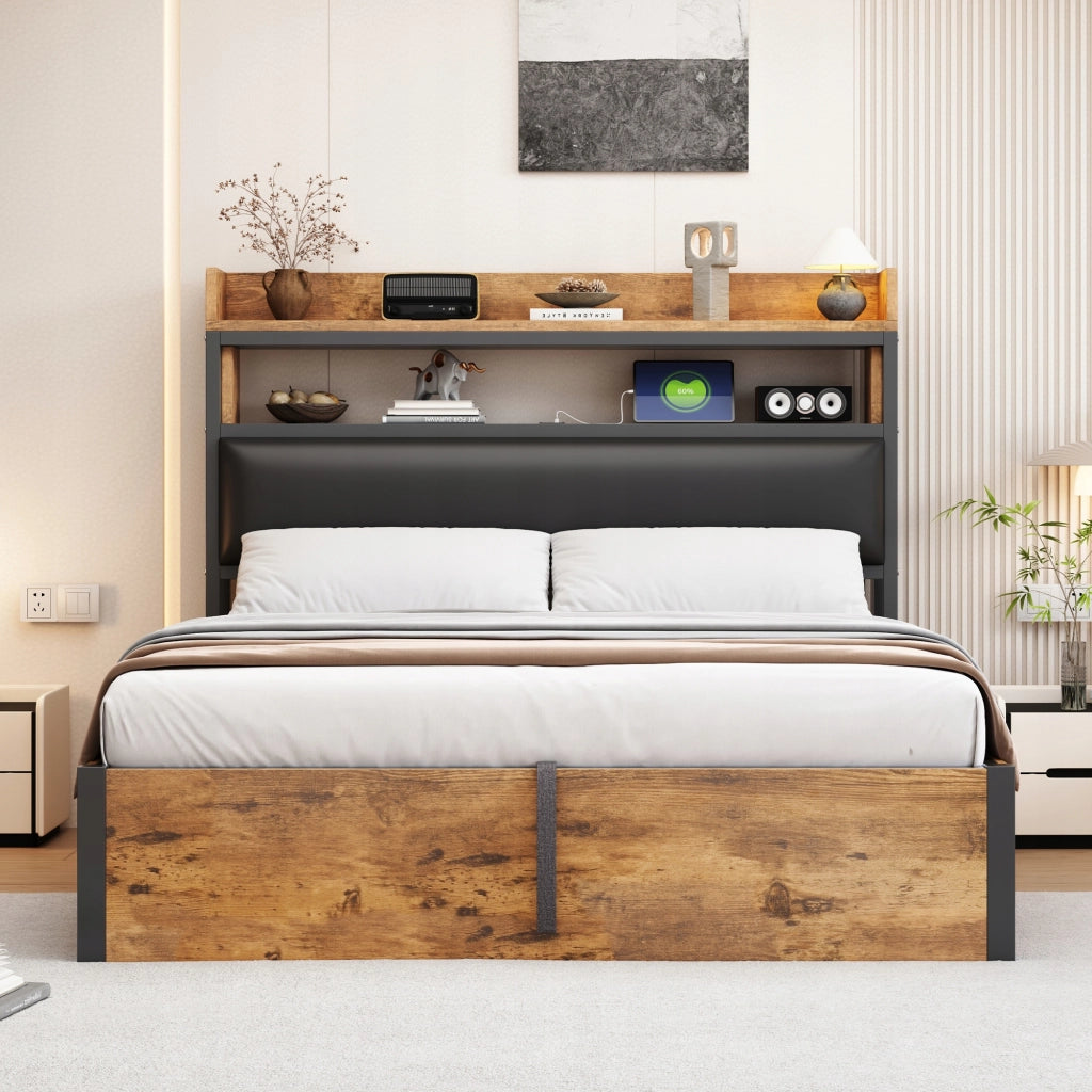 Letto singolo 140x200 nero - Xylo - Idraulico
