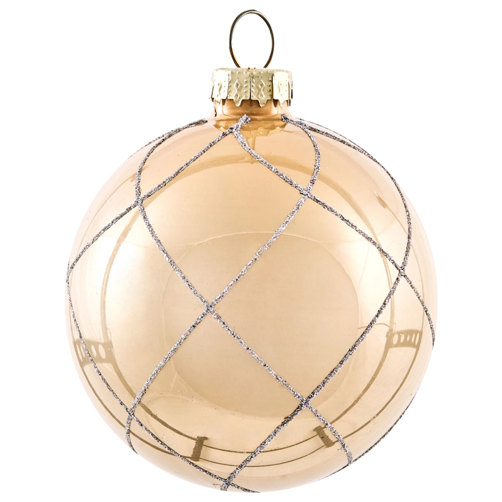 Set di 35 palline di Natale in vetro dorato da appendere all'albero di Natale in stile tradizionale