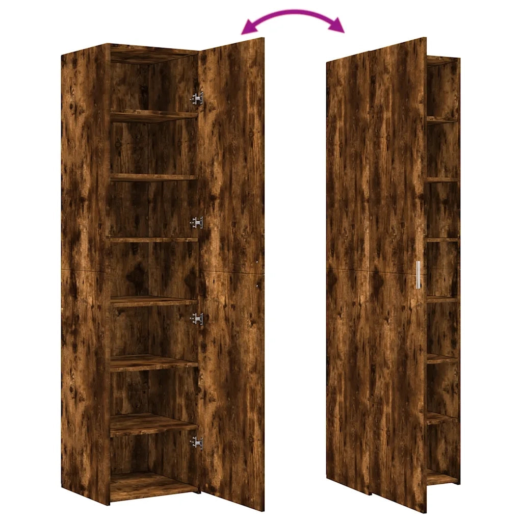 Credenza Rovere Fumo 45x42,5x185 cm in Legno Ingegnerizzato