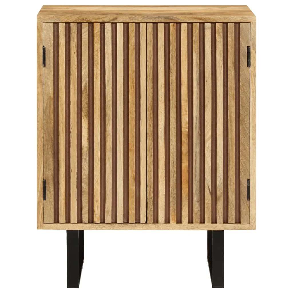 Buffet credenza cassettiera mobiletto mobile contenitore organizer per cucina soggiorno salotto con 2 ante 55 x 35 x 70 cm legno massello di mango marrone 02_0029726