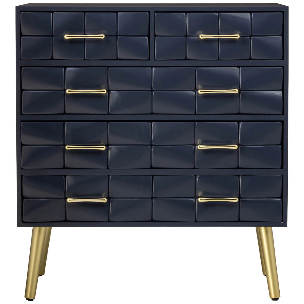 Cassettiera in legno nero 72.5x35x79h cm
