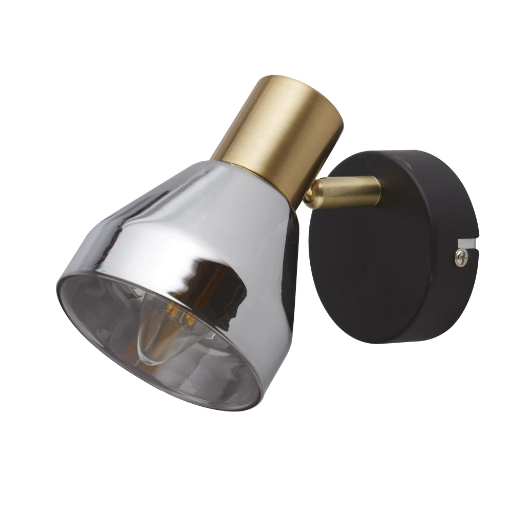 Plafoniera Industrial-Nordico Westminster Acciaio Nero Fumè 1 Luce E14