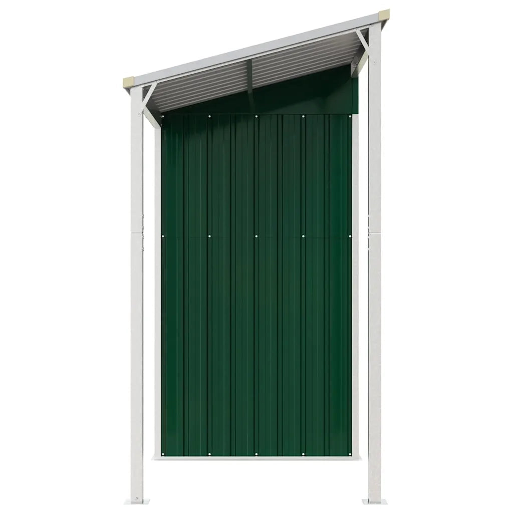Capanno Giardino con Tetto Esteso Verde 277x107x181cm Acciaio CFW2622459