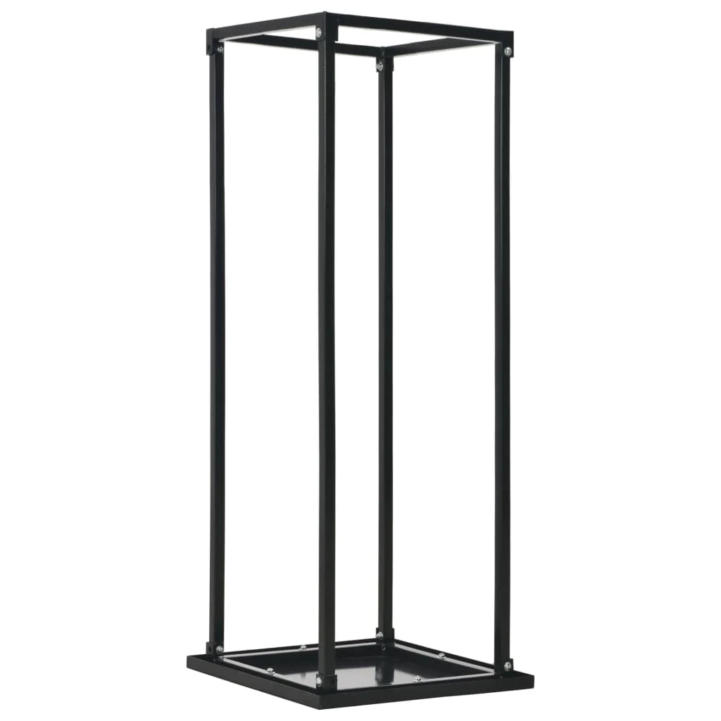 Portalegna con base 37 x 37 x 113 cm acciaio nero 02_0043744