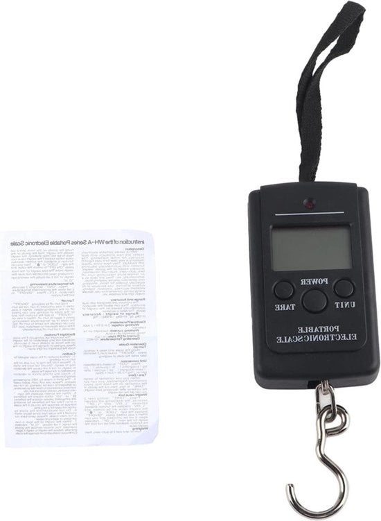 Peso elettronico portatile miniatura WH-A01L | Elektronica da appendere | Forma quadrata | Alta precisione | 40 kg - 10 g.