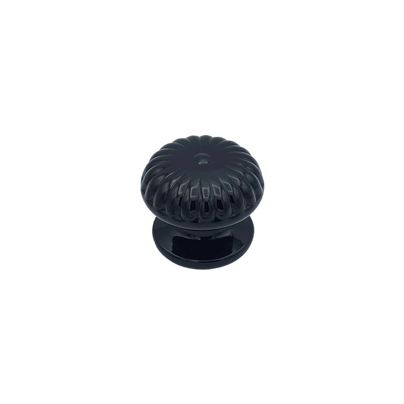 Pomolo fisso per porta SAGUATTI 861/70QB in alluminio nero lucido