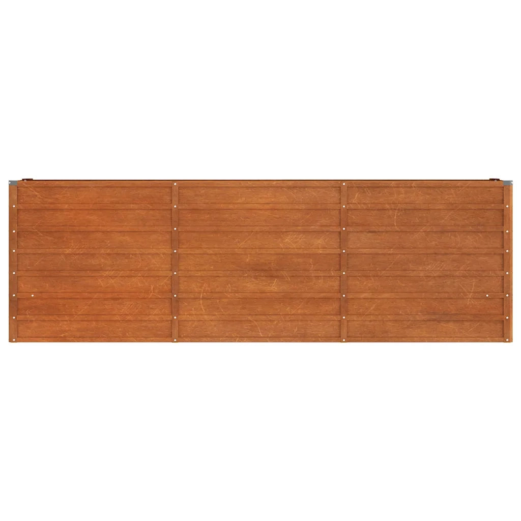 Letto Rialzato da Giardino Ruggine 240x40x77 cm Acciaio Corten 151955