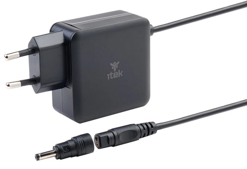 itek Alimentatore a muro per Notebook - 65W, Tecnologia GaN, Super Slim, 12 connettori