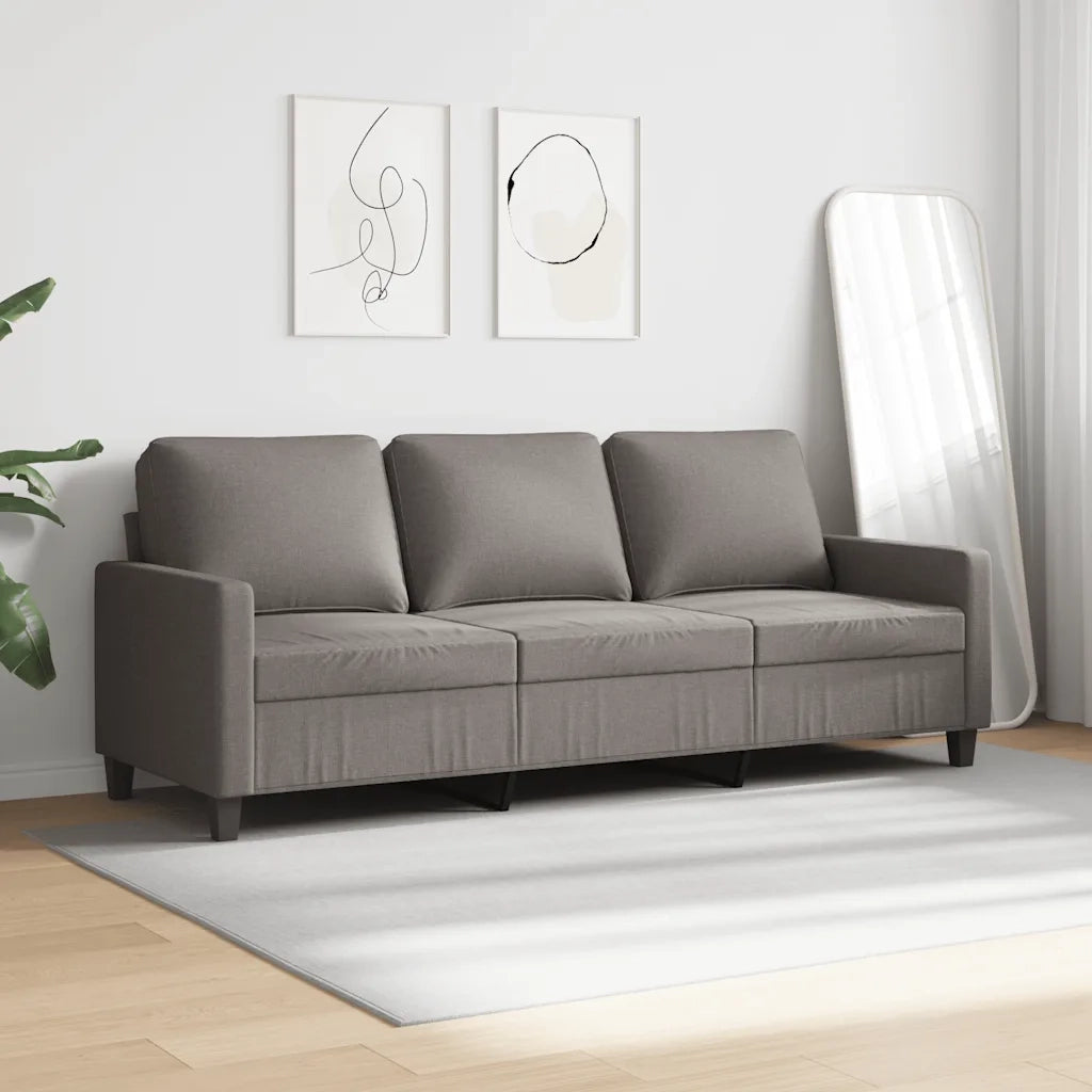 Divano a 3 Posti Tortora 180 cm in Tessutocod mxl 82824