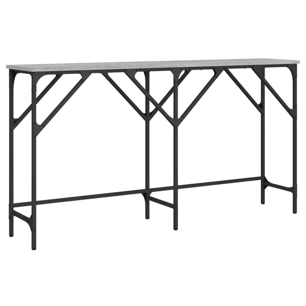 Tavolo Consolle Grigio Sonoma 140x29x75 cm in Legno Multistrato 837760