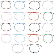 Armband in Corda - 40 Pezzi - Bracciali Flessibili in Tessuto - Polyester Vetrato - Creazione di Gioielli - 8 Colori - Robusto e Leggero