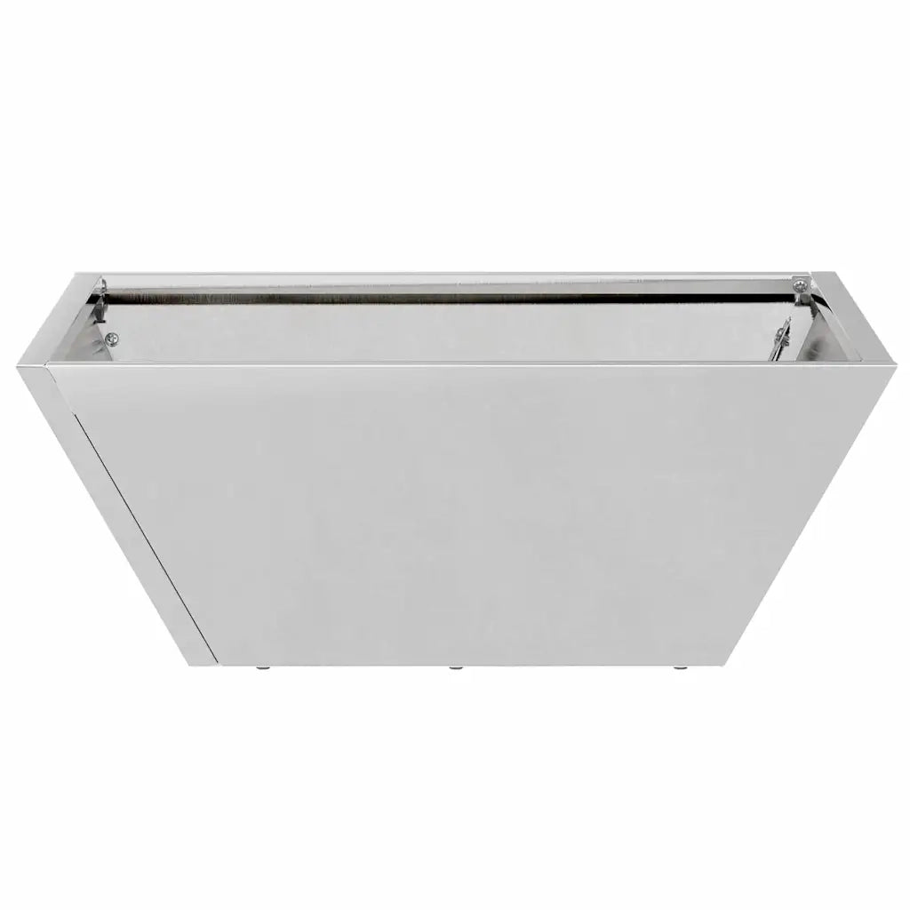 Vaso da giardino-Fioriera da Esterno-Contenitore per Piante Argento 40 x 40 x 15 cm Acciaio zincato