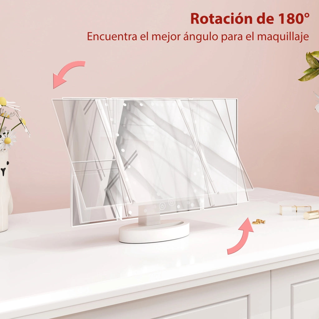 Specchio Trucco con Luce LED ¨C zephmum ¨C Bianco 21 Luci 1X/2X/3X