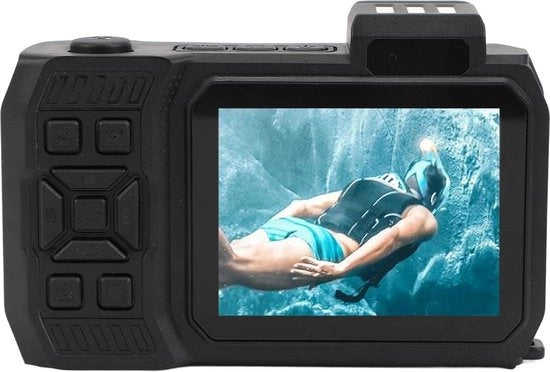 Camera subacquea 4K 65 MP 10x Zoom ottico 33 Ft impermeabile 288 pollici 144 pollici schermo doppio 2500 mAh.