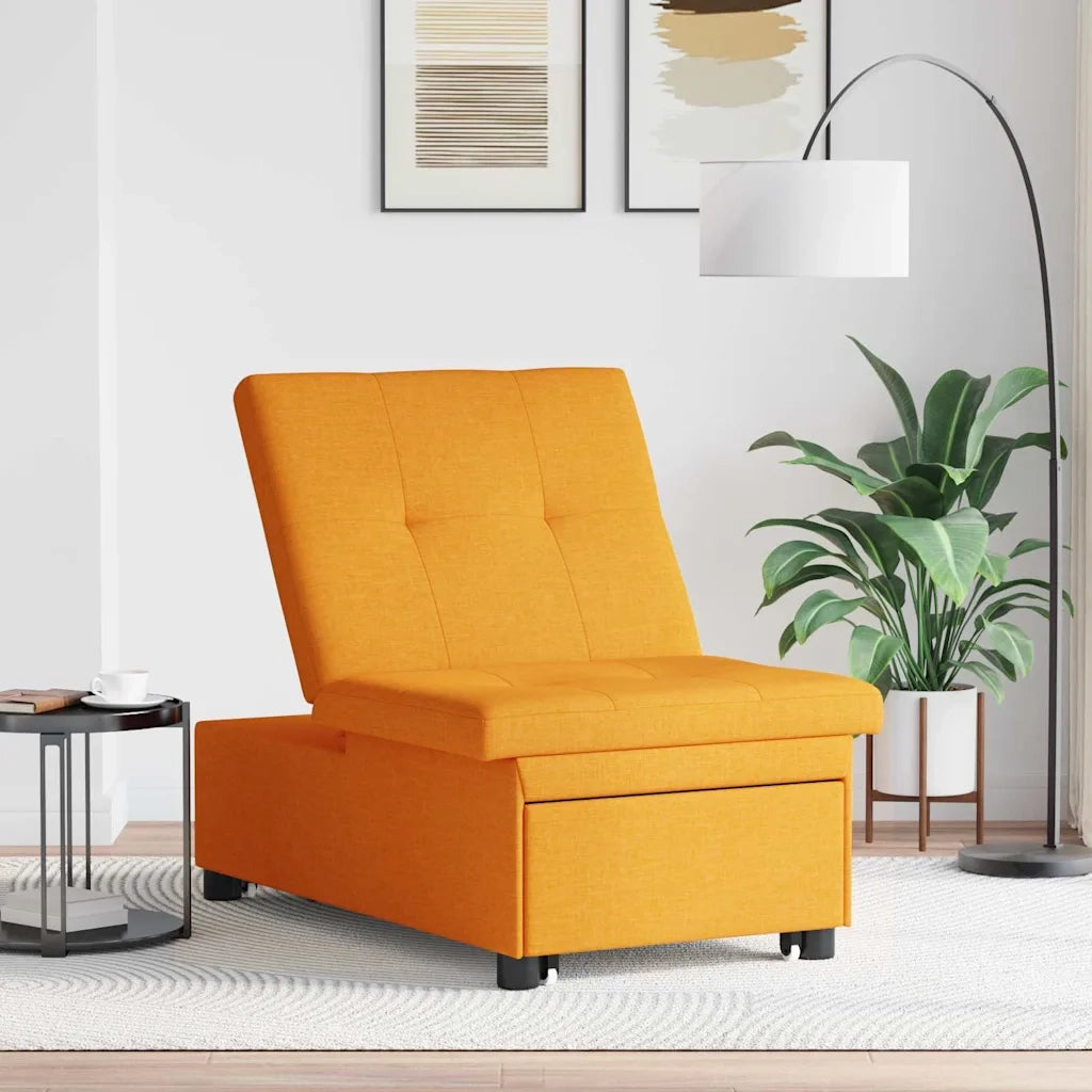 vidaXL Divano letto Giallo scuro 194 x 67 x 37 cm Tessuto