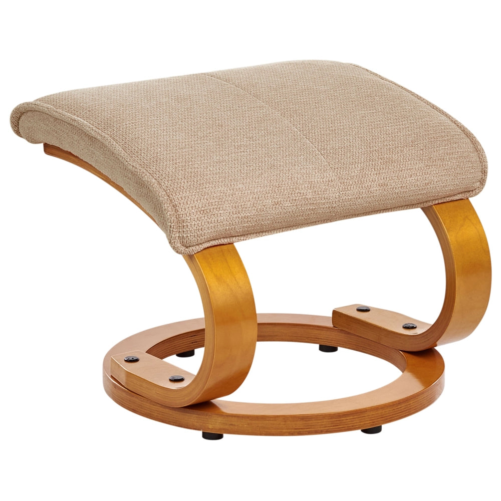 Poltrona reclinabile moderna in tessuto beige con poggiapiedi Riscaldamento massaggiante design retrò