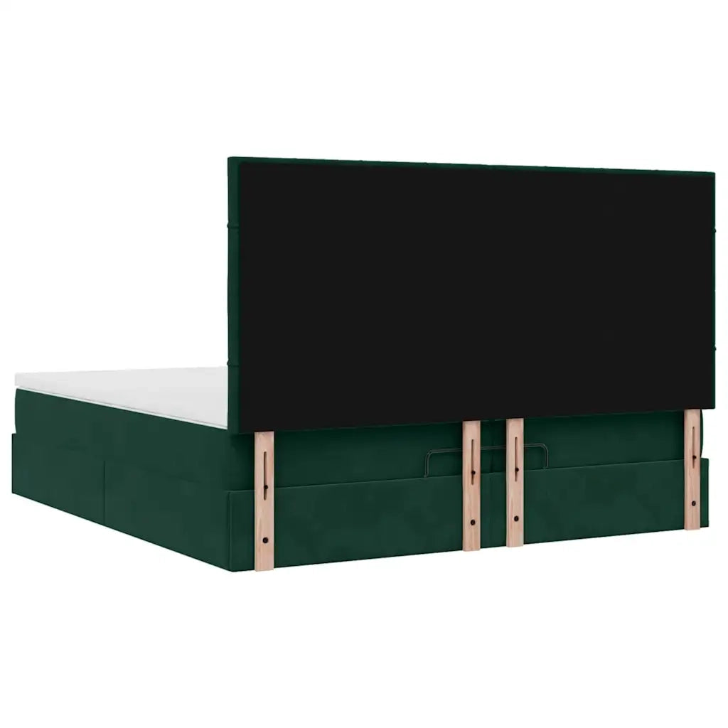 Struttura Letto Pouf con Materassi 200x200 cm Velluto 3313496