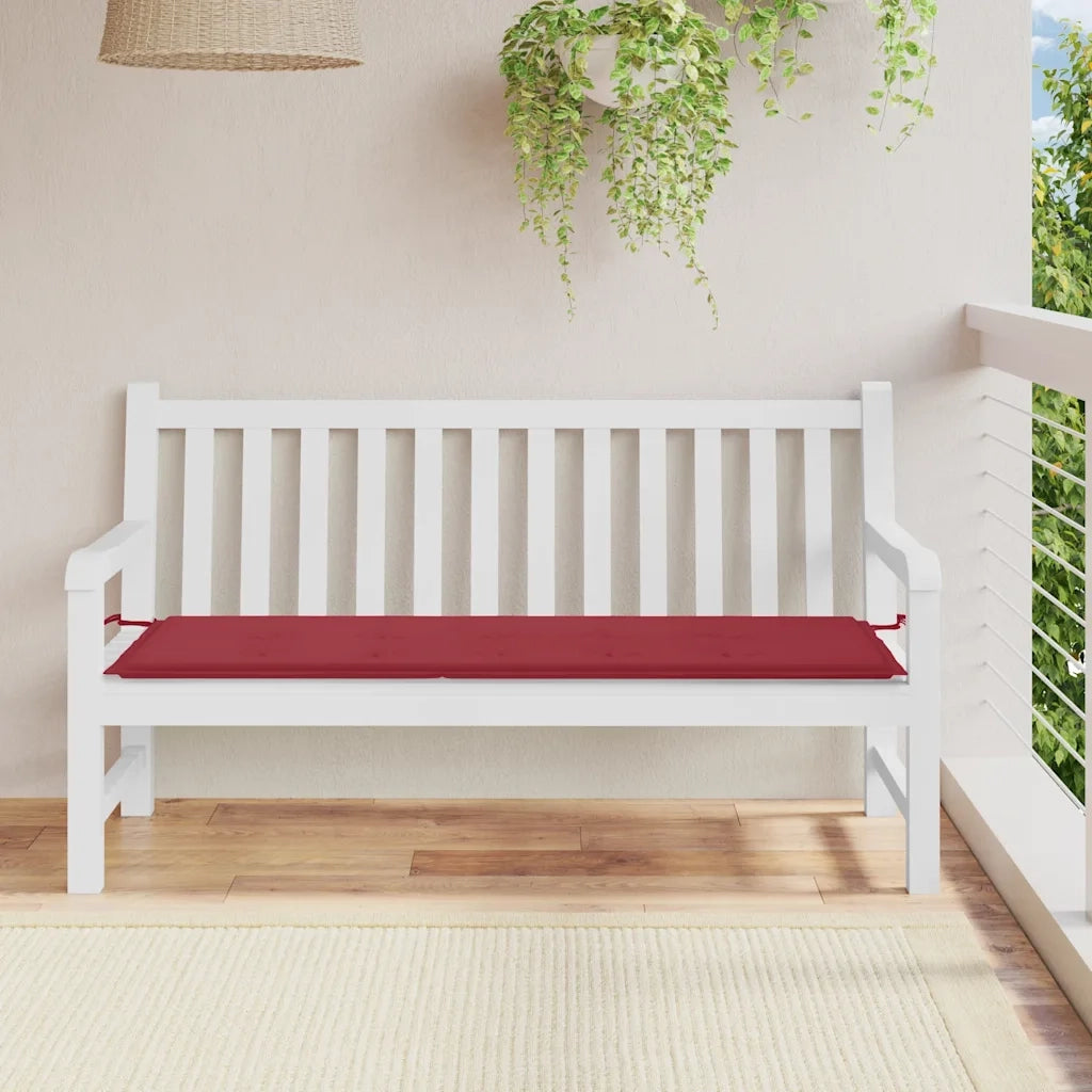 Cuscino per Panca-Cuscini per panchina Rosso Vino 150x50x4 cm in Tessuto Oxford