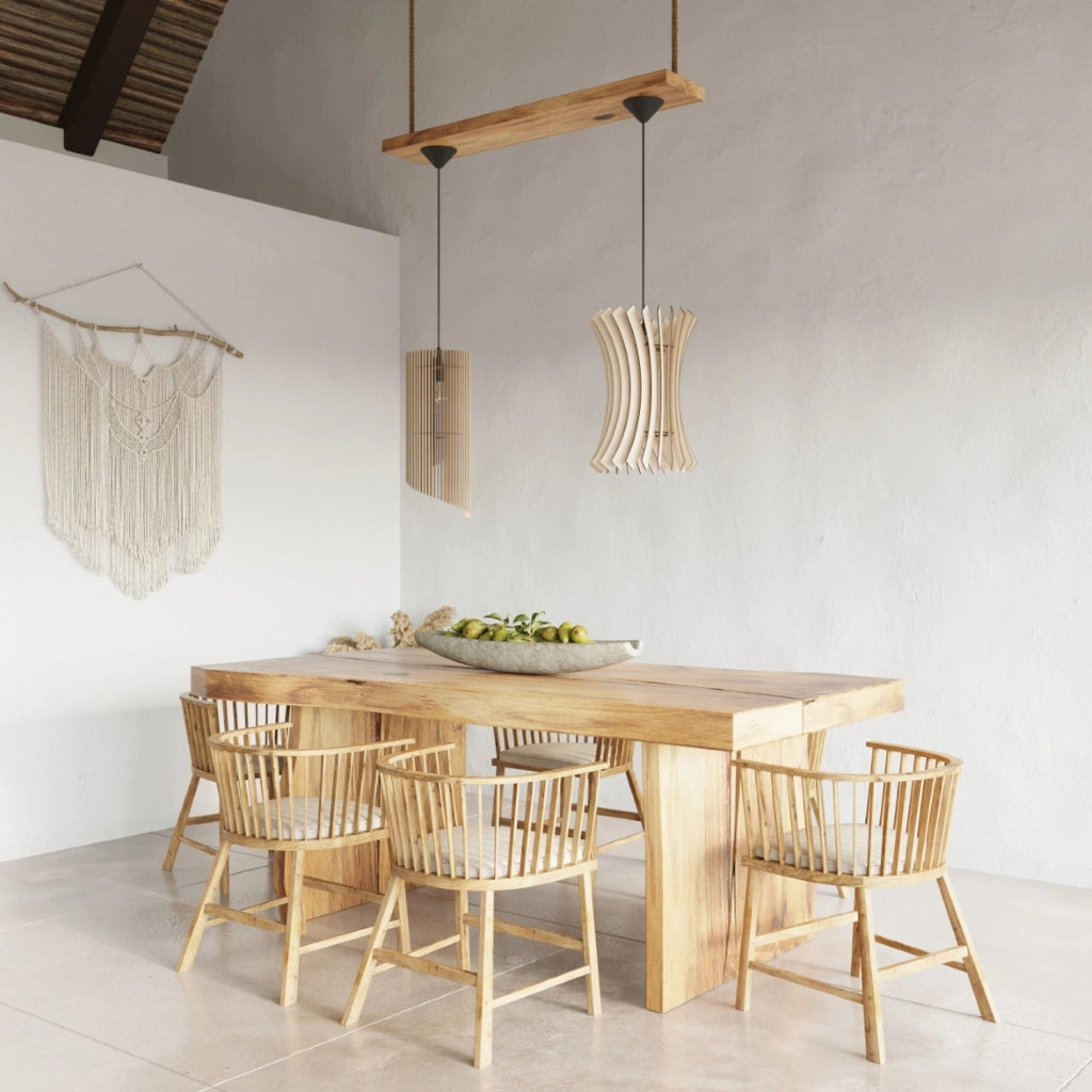 Lampada sospensione Natali Pure Lume legno nero E27