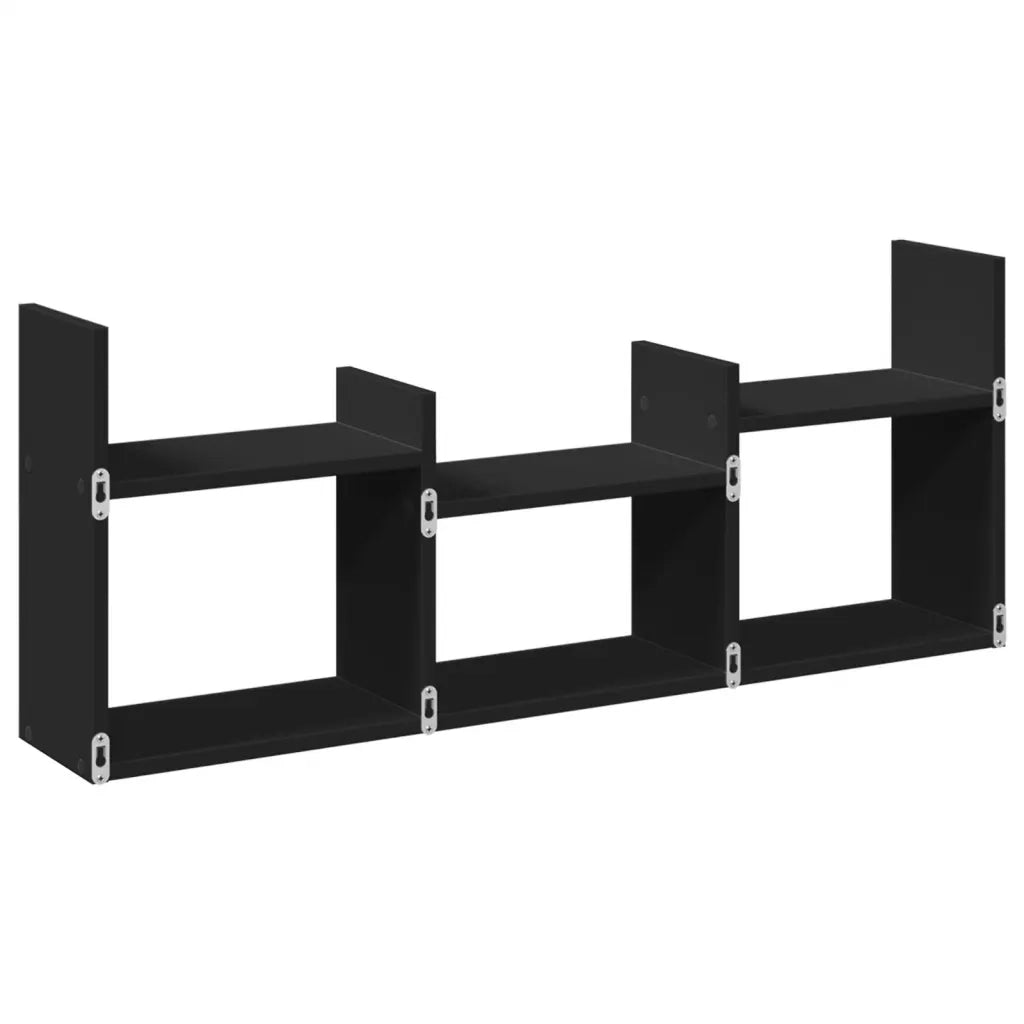 Mobile a Parete 100x18x40 cm Nero in Legno Multistrato 854797