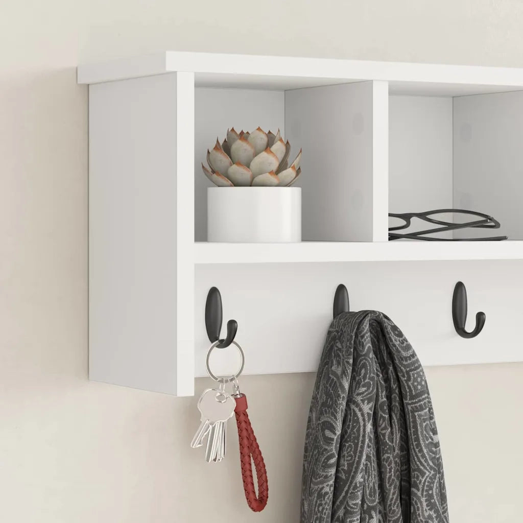 Appendiabiti a muro A parete Bianco 75 x 16 x 26 cm 874315