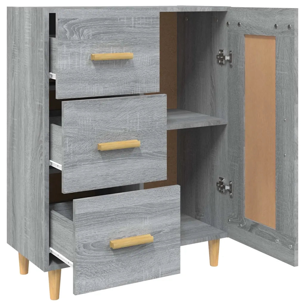 Credenza Grigio Sonoma 69,5x34x90 cm in Legno Multistrato 817370