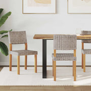 Sedia da pranzo 2 pcs Rattan Kubu Grigio Kubu 46 x 55 x 84 cm