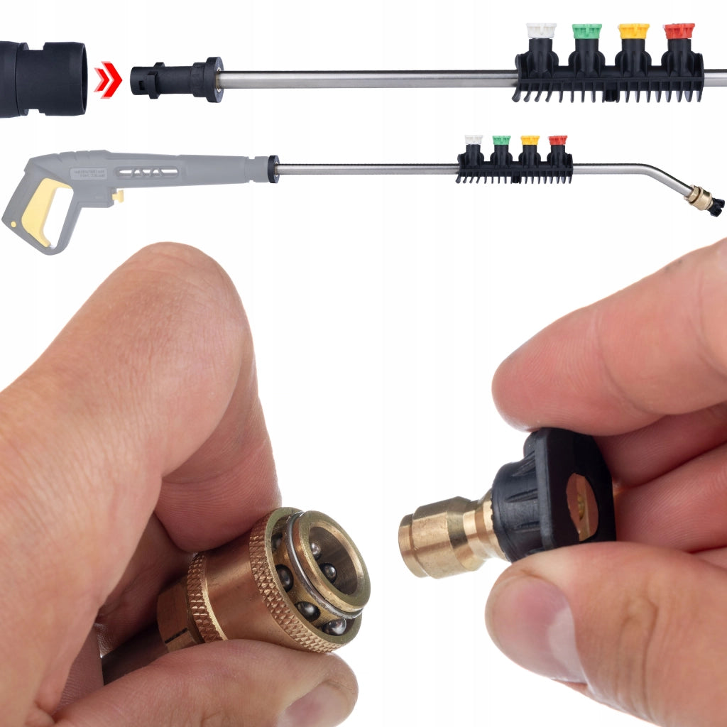 Lancia per Idropulitrice compatibile con Kärcher K2–K7 – Set 5 Ugelli + Schiumogeno 1L | Pressione 160 Bar