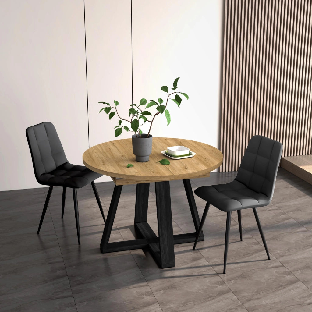 Tavolo da Pranzo, 103x103x73, Per 6 persone, Sala da Pranzo, Rovere