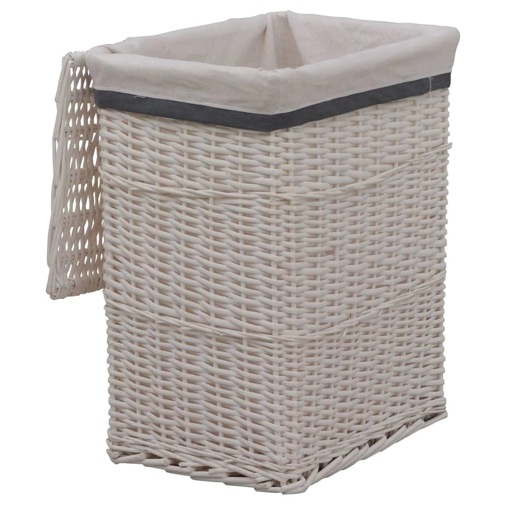 Cesto portabiancheria 43 x 34 x 57,5 ​​cm salice bianco 02_0006175